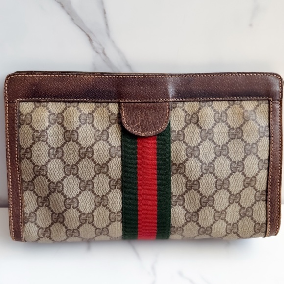 GUCCI GG Ophidia Sherry line clutch as shoulder bag ❤️💚 - Picture 4 of 11